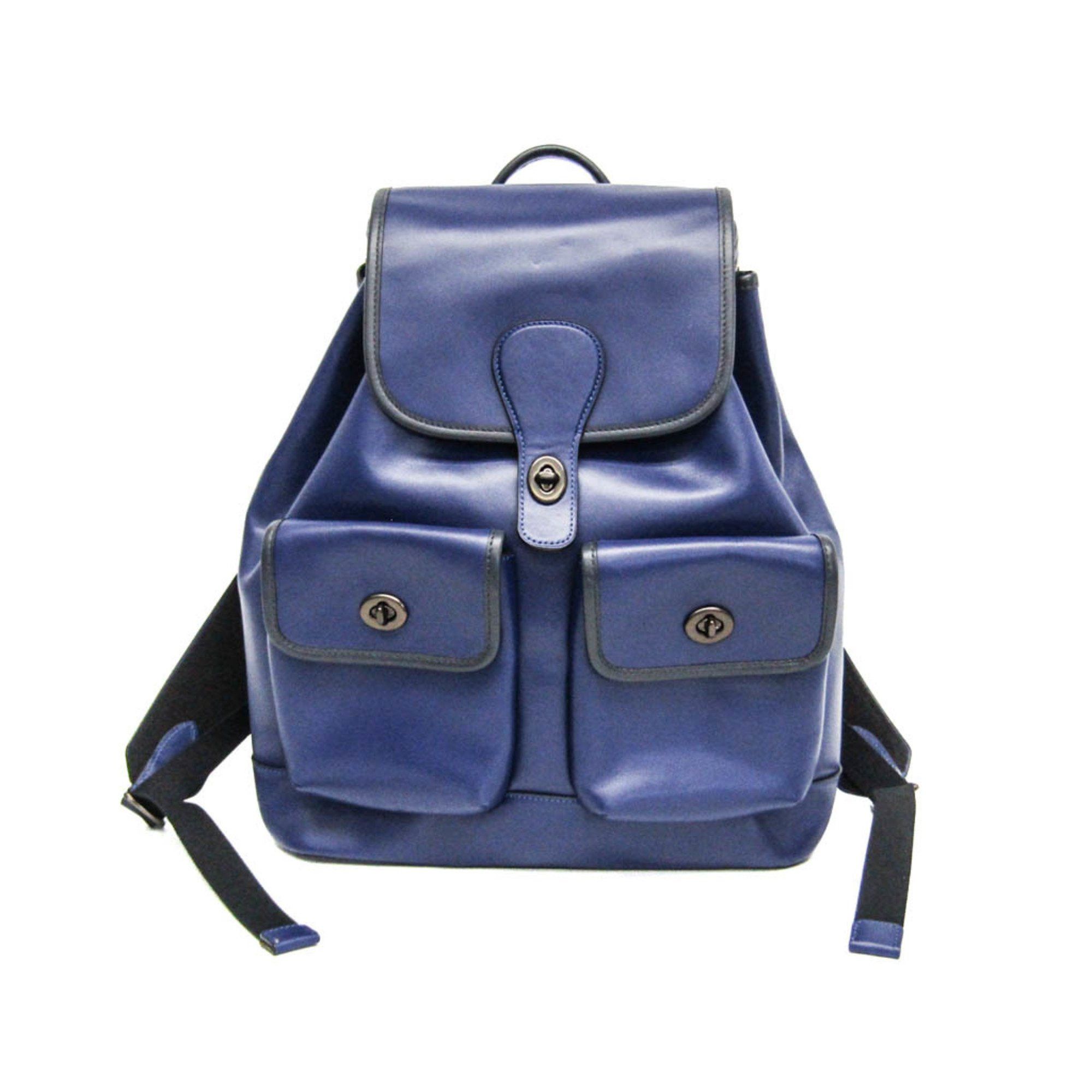 Coach Coach Heritage C2902 Men's Leather Backpack Blue Size ONE SIZE - 1 Thumbnail
