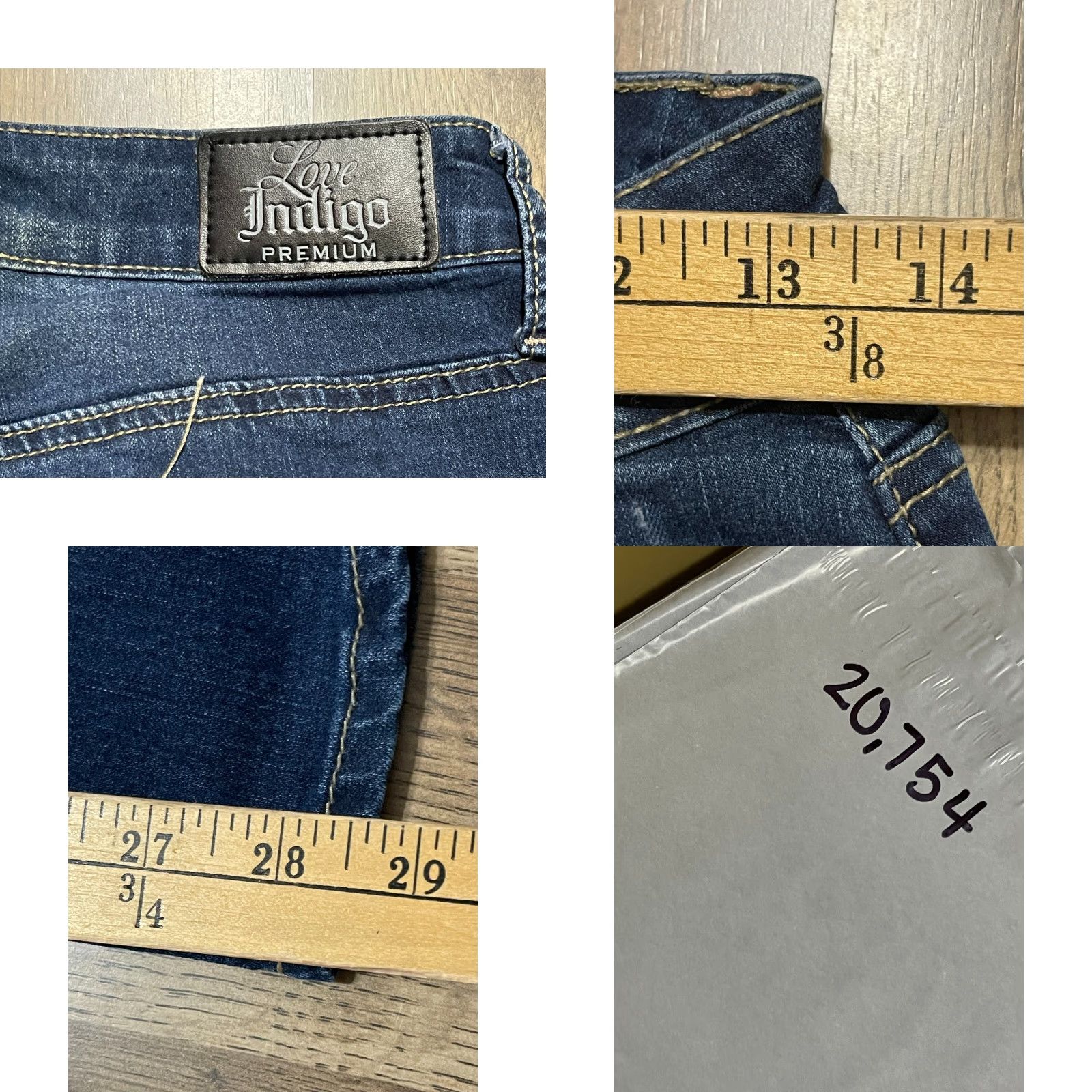 Vintage Love Indigo Premium Jeans Women 27 Blue Denim Skinny Distressed Patches Womens Size 27" / US 4 / IT 40 - 8 Thumbnail