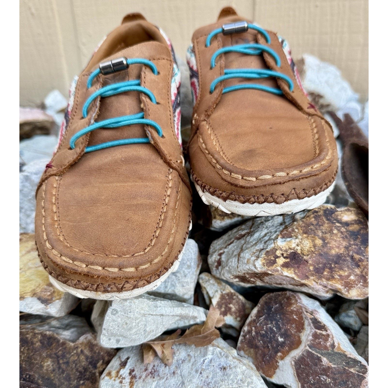Twisted X Twisted X Western Shoes Women Aztec Lace Multi Brown WZX0006 Size US 6.5 / IT 36.5 - 3 Thumbnail