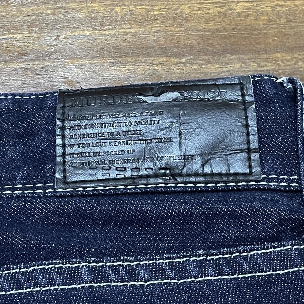 Japanese Brand × Le Grande Bleu (L.G.B.) × Murder License Rare Design Vintage Brand Murder License Flared Jeans 1990s Size US 33 - 9 Thumbnail
