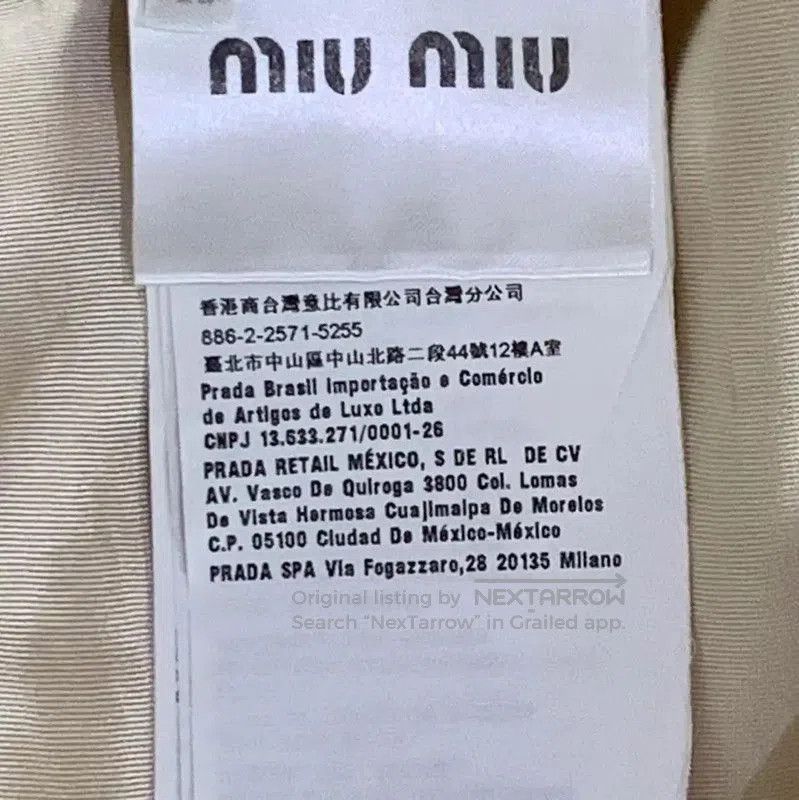 Miu Miu Miu Miu Beige Wool Logo-Trimmed Coat . Size M / US 6-8 / IT 42-44 - 6 Thumbnail