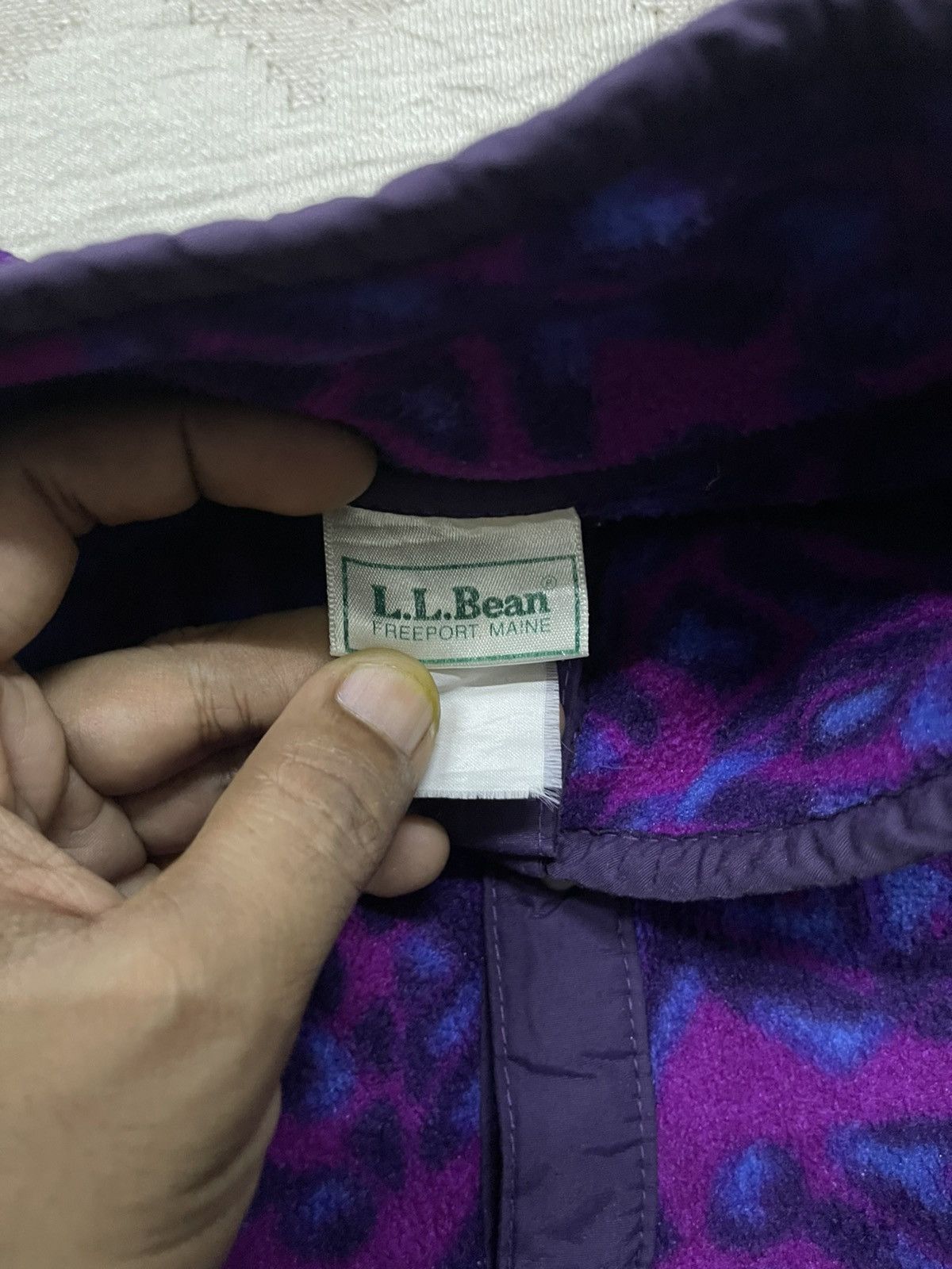 L.L. Bean 70s-80s L.L BEAN AZTEC PATTERN HALF BUTTON FLEECE Size US M / EU 48-50 / 2 - 11 Thumbnail