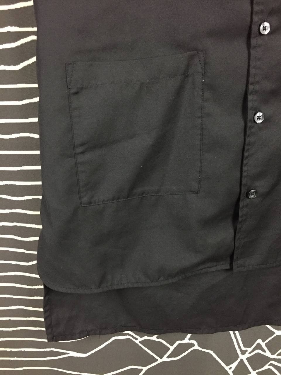 semanticdesign Semanticdesign Avant-Garde Black Collarless Button Shirt Size US L / EU 52-54 / 3 - 5 Thumbnail