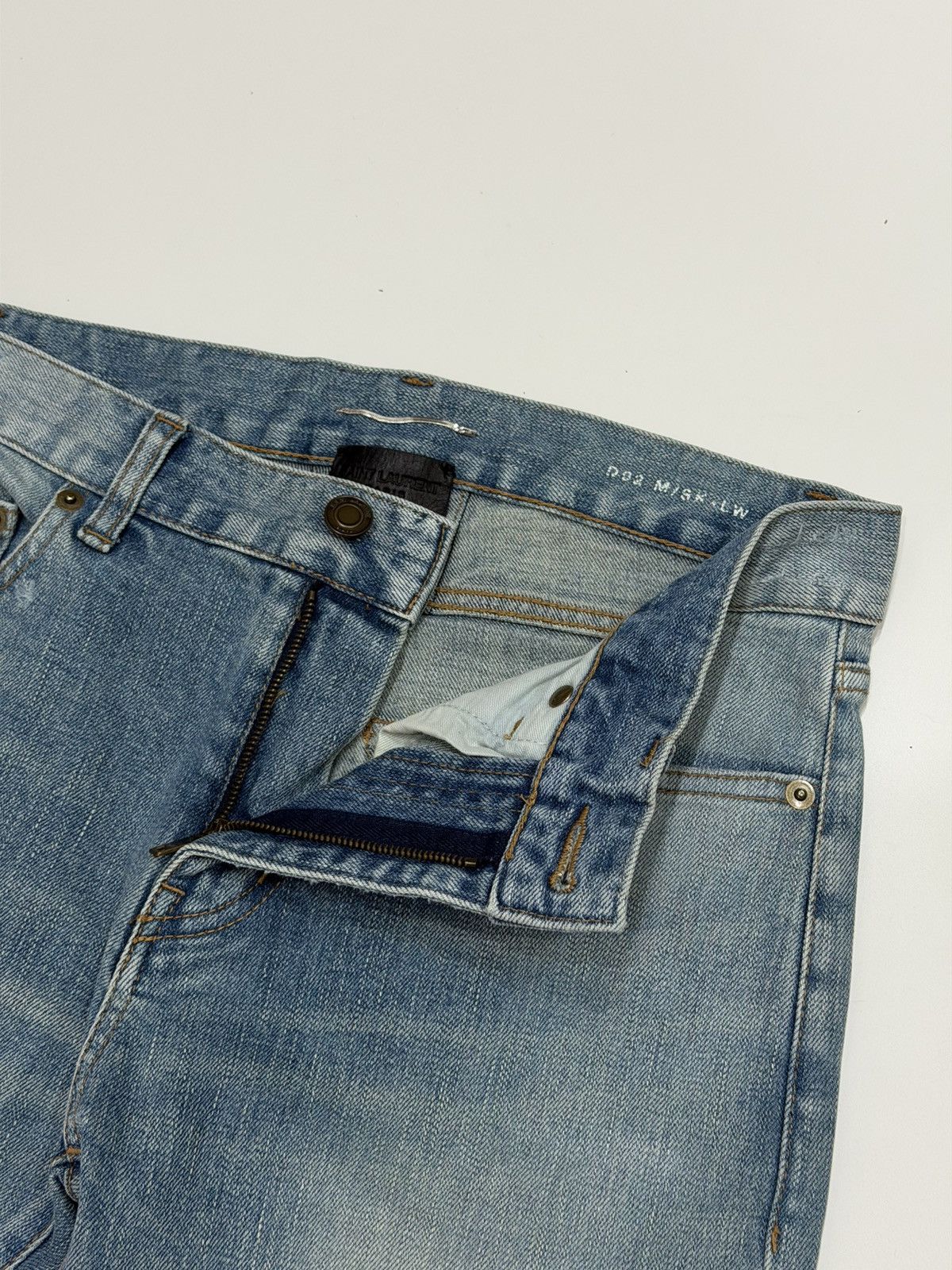 Saint Laurent Paris Hedi Slimane 2016 Crash Denim Jeans SAINT LAURENT Nettspend Size US 28 / EU 44 - 12 Thumbnail