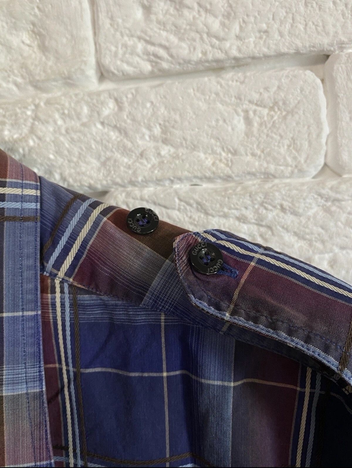 Gucci Vintage Gucci Tom Ford Era Plaid Shirt Sz M - L Size US M / EU 48-50 / 2 - 4 Thumbnail