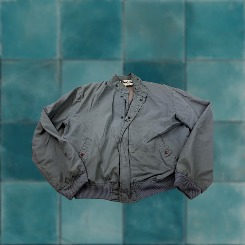 Vintage VINTAGE Windsor Jacket Mens Large Gray Nylon Bomber Full Zip Lined Insulated Size US L / EU 52-54 / 3 - 1 Thumbnail