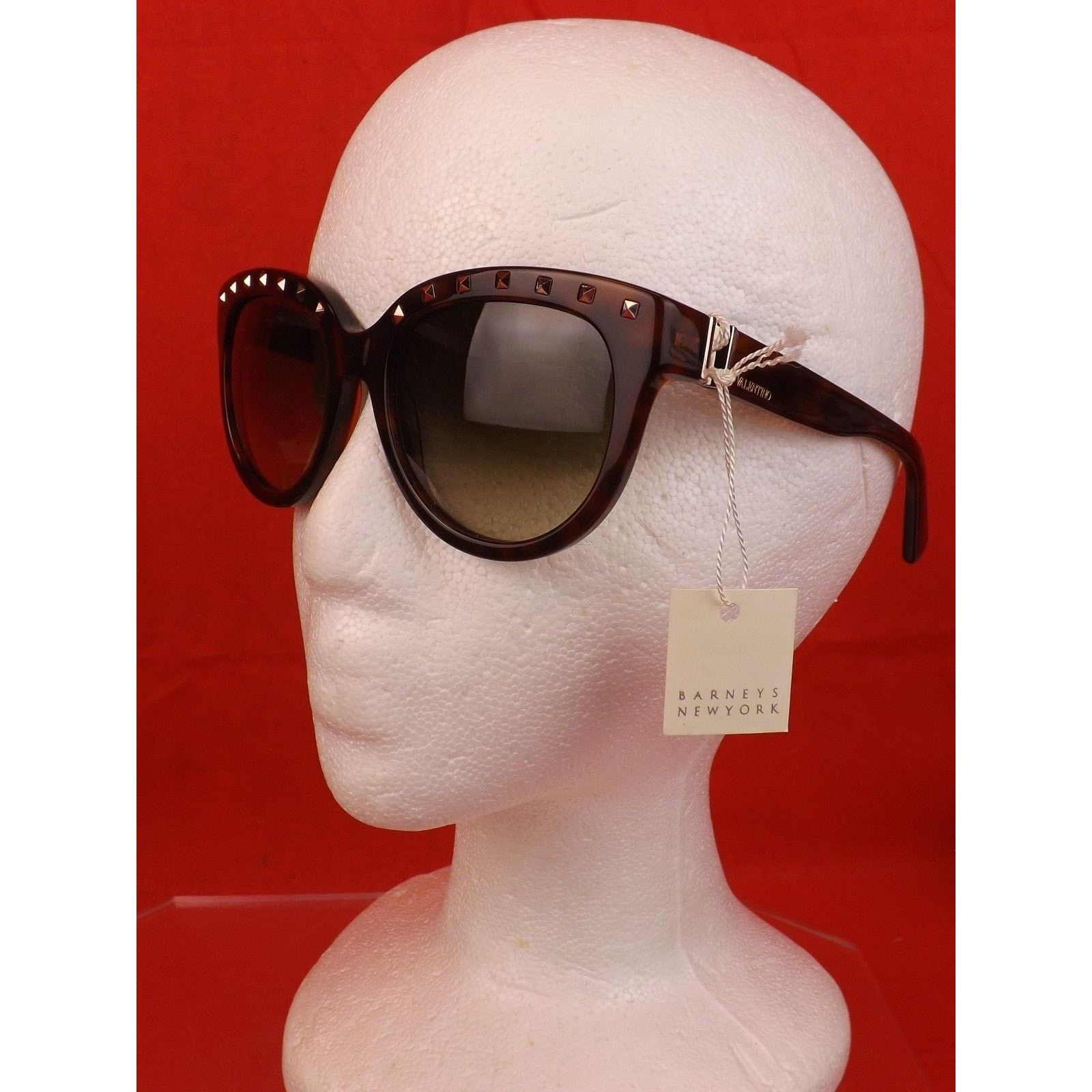 Valentino VALENTINO ROCKSTUDS DARK BROWN PLASTIC FRAME SUNGLASSES ITAL Size ONE SIZE - 6 Thumbnail