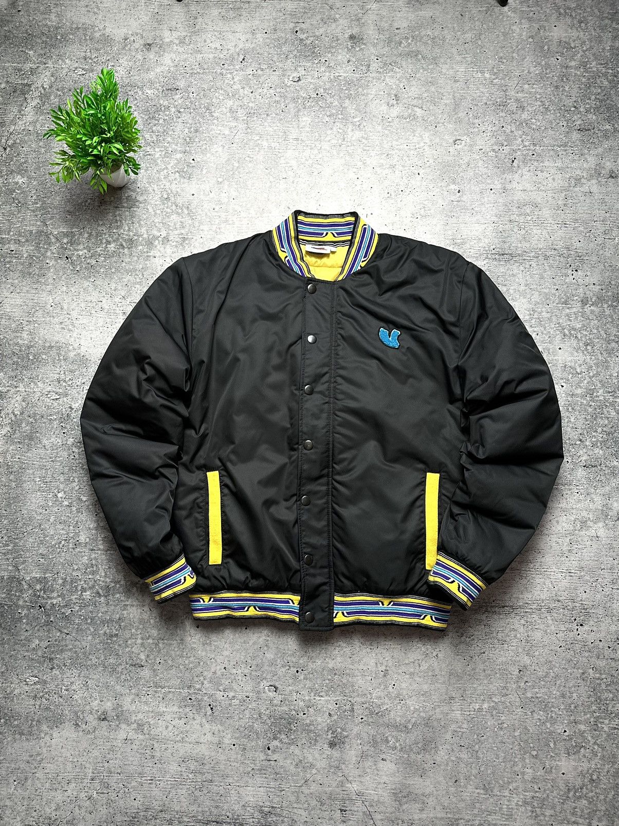 image of Vespa Moto V-Stripes Uomo Bike Y2K Bomber in Black, Men's (Size XL)