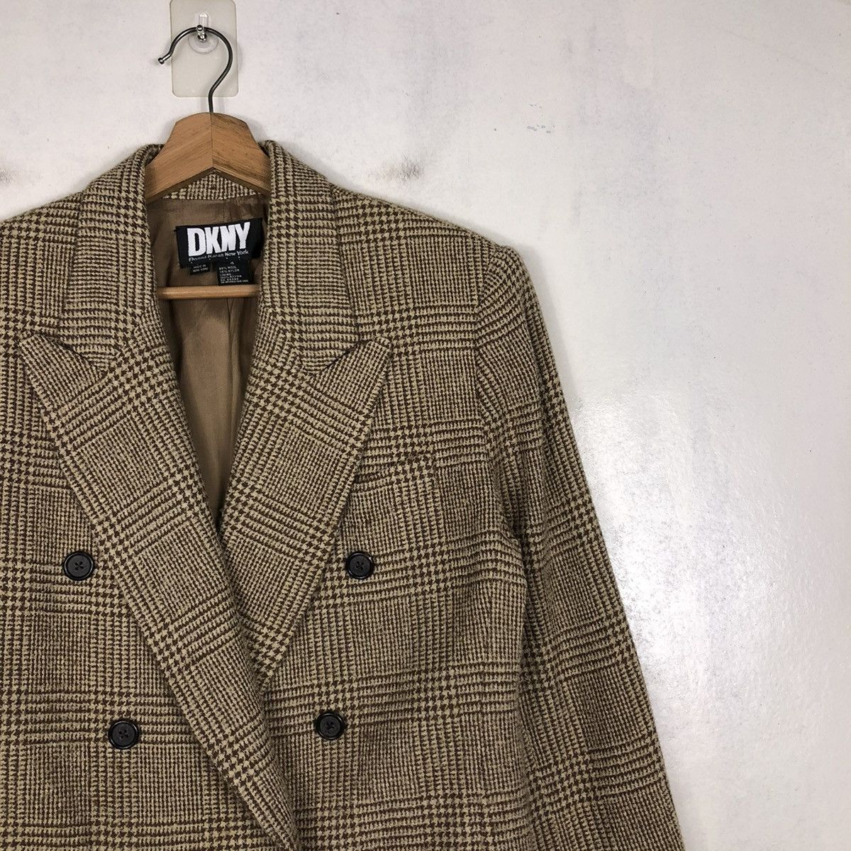 DKNY 📌VINTAGE WOOL JACKET DKNY CHECK ISSEY MIYAKE Size US S / EU 44-46 / 1 - 7 Thumbnail