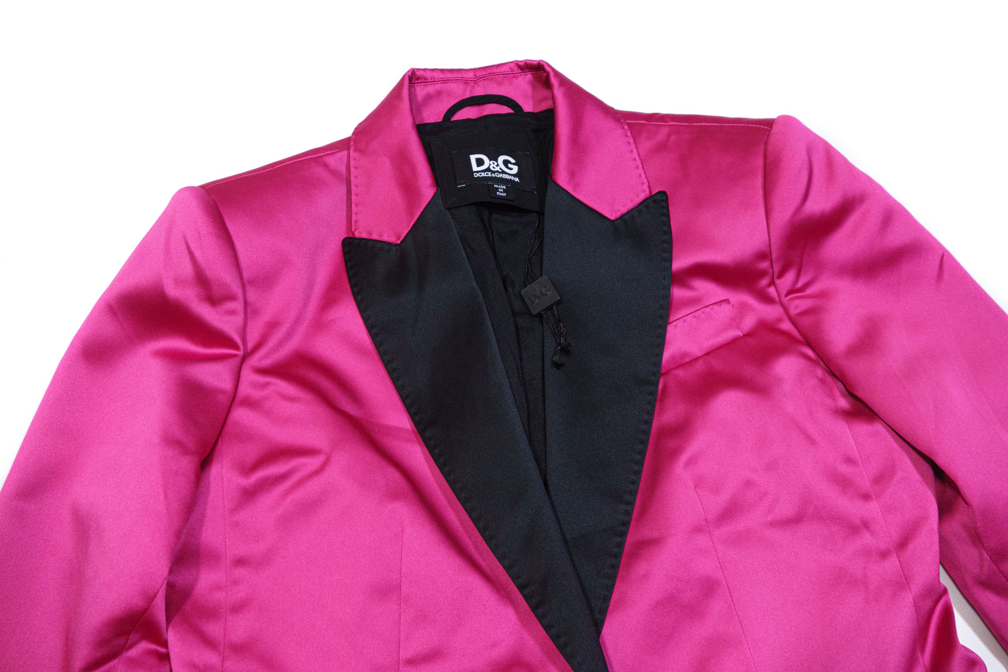 Dolce & Gabbana Polyester Silk Evening Blazer Size S / US 4 / IT 40 - 3 Thumbnail