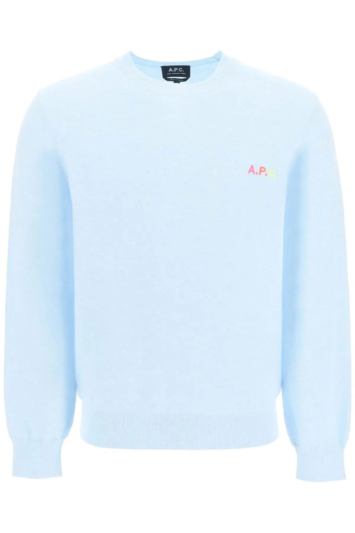 image of A P C O1S22I1N0224 Martin Sweater In Light Blue, Men's (Size Medium)