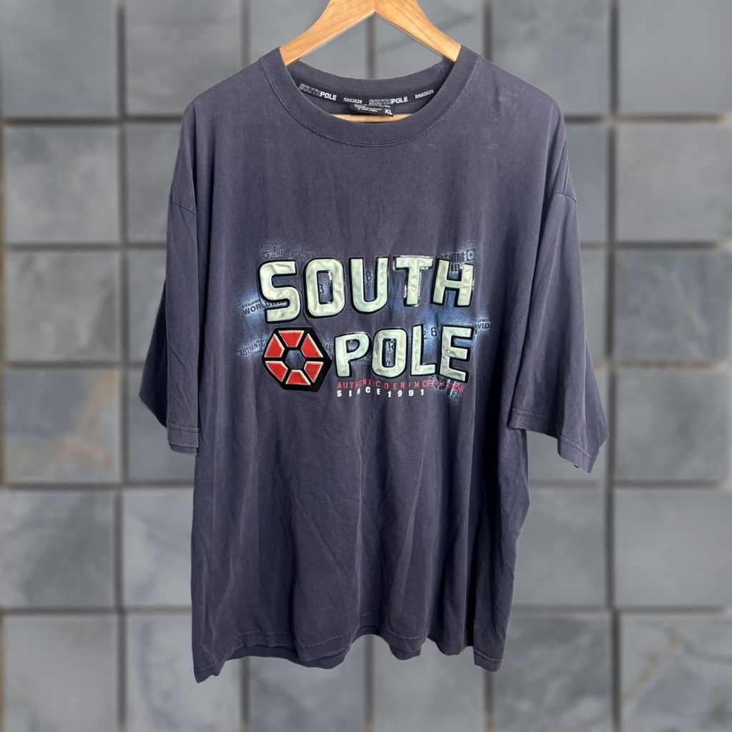 Southpole Southpole Shirt Mens XL Blue Y2K Vintage Denim Collection Graphic Tee Streetwear Size US XL / EU 56 / 4 - 1 Thumbnail