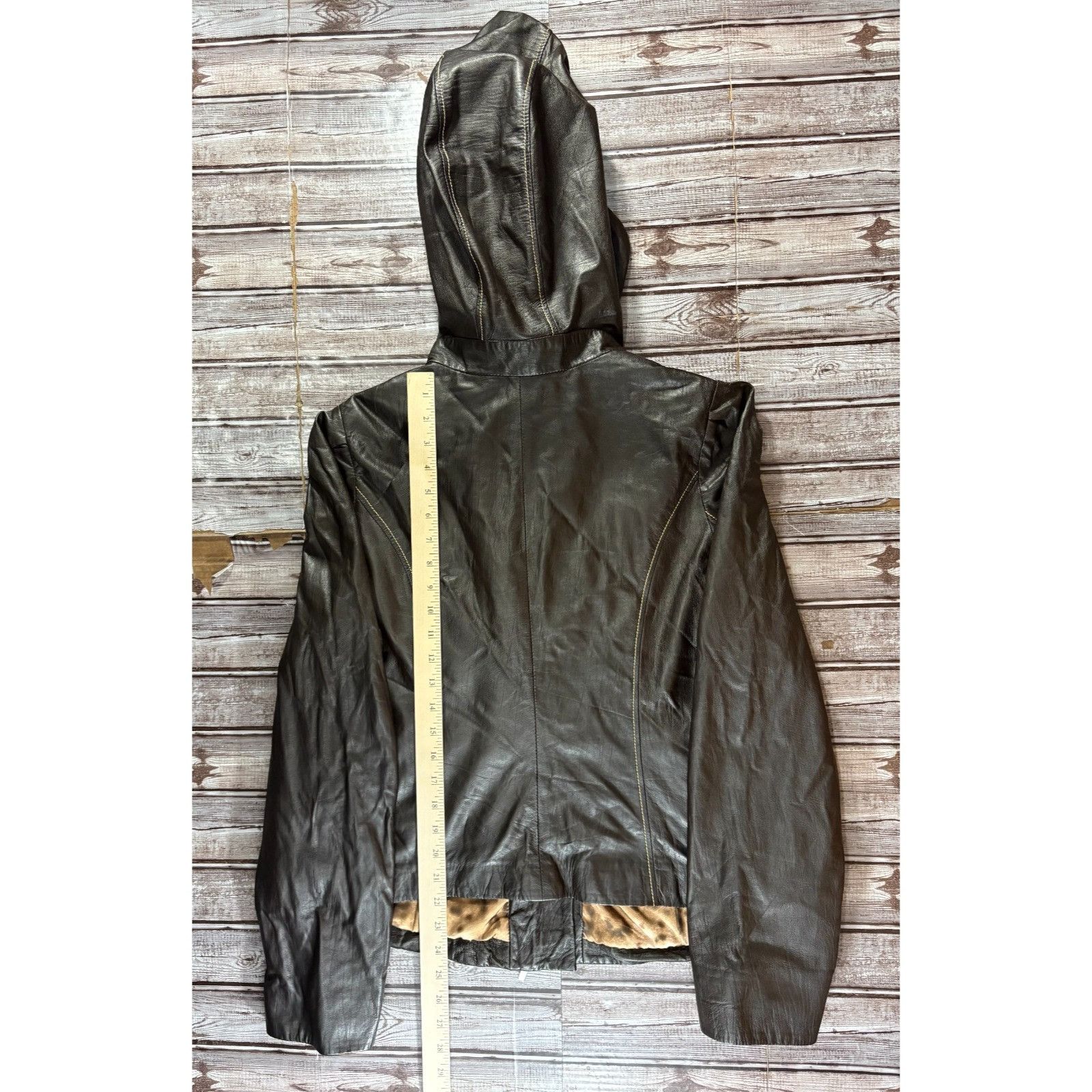 Giorgio Armani Giorgio Rotti Bayan soft leather hooded jacket size 16 5XL b Size 4XL / US 24-26 - 8 Thumbnail