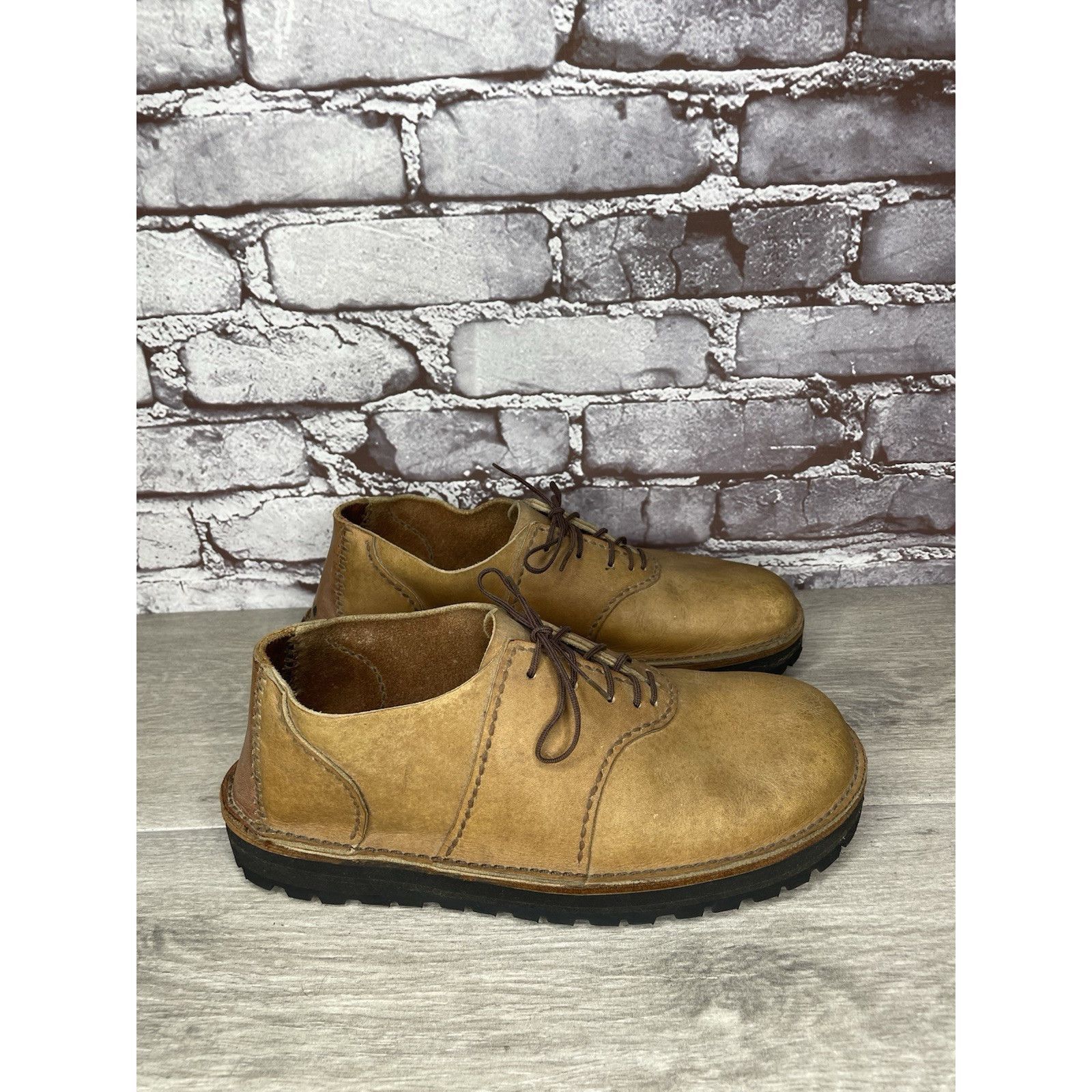 Vibram JF Vibram Brown Leather Casual Lace Up Oxfords Shoes Women S Size US 8.5 / IT 38.5 - 18 Thumbnail