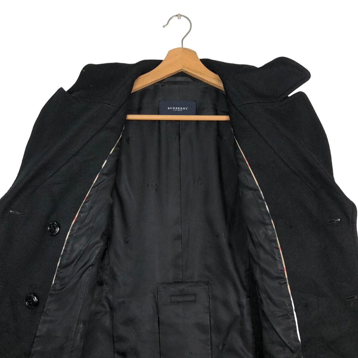 Burberry 🔥VINTAGE CROPPED BIKER JACKET BURBERRY LNDON DOUBLE BREAST Size M / US 6-8 / IT 42-44 - 14 Thumbnail