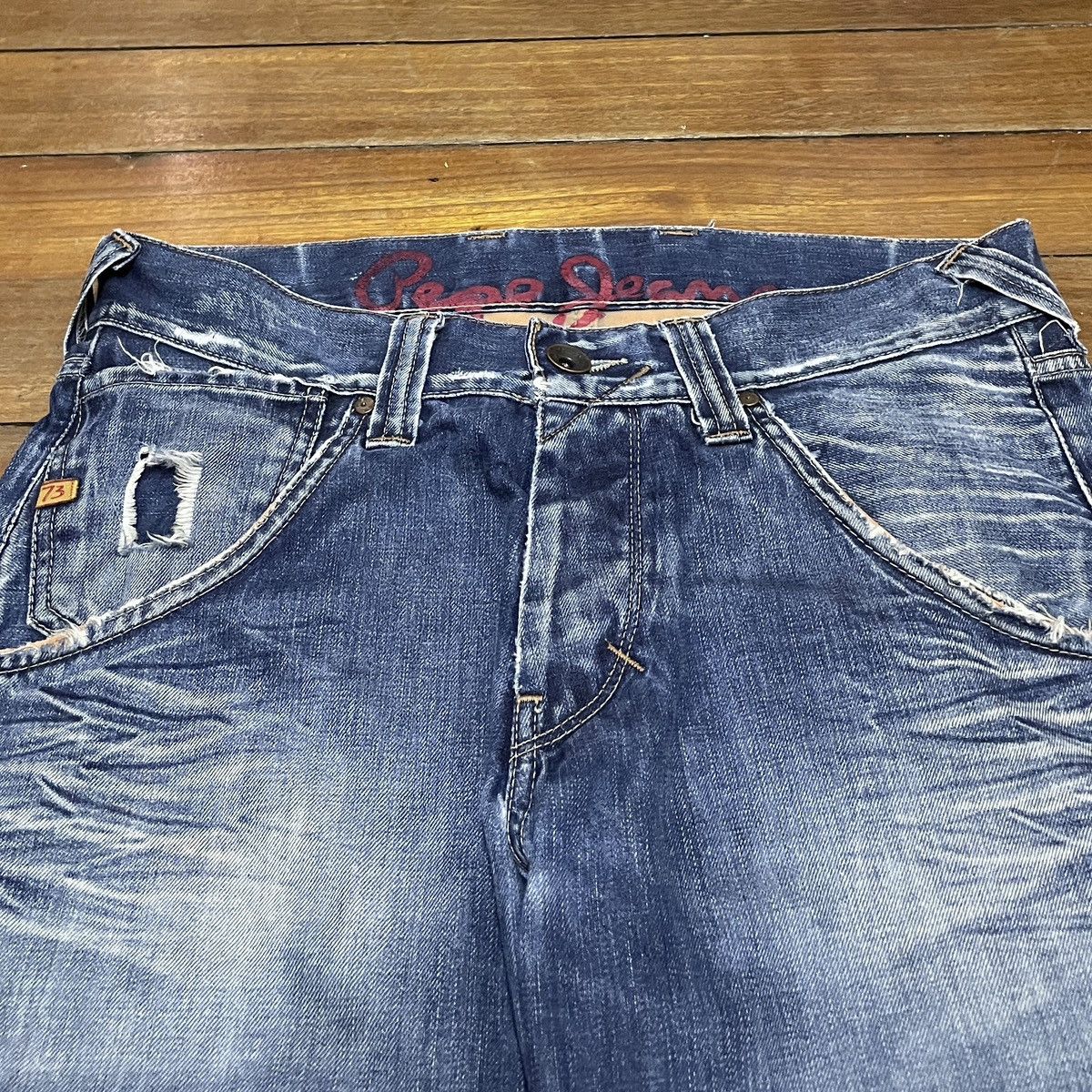 If Six Was Nine × Pepe Jeans × Vintage Very Rare Design Vintage Brand Pepe Flared Jeans 2000s Size US 32 / EU 48 - 3 Thumbnail
