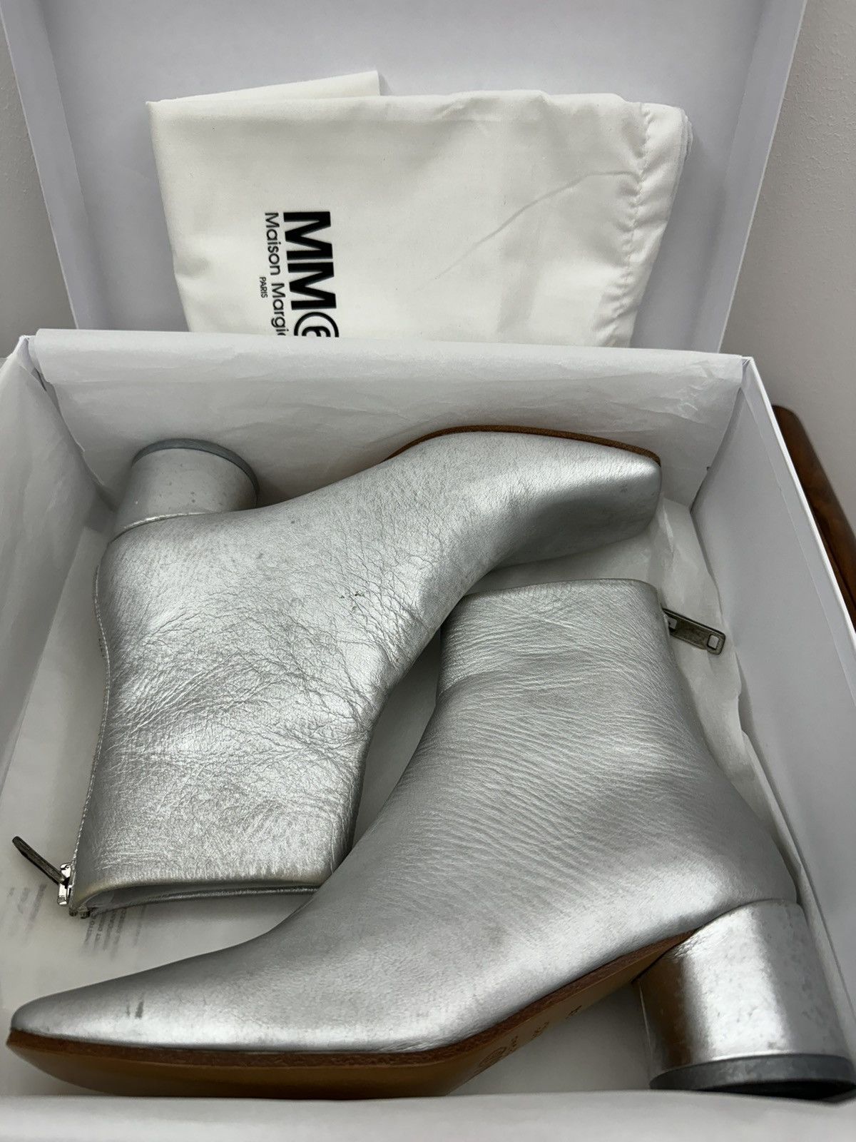 Maison Margiela Maison Margiela MM6 Sliver Square Toe boots Heels Size US 6.5 / IT 36.5 - 8 Thumbnail