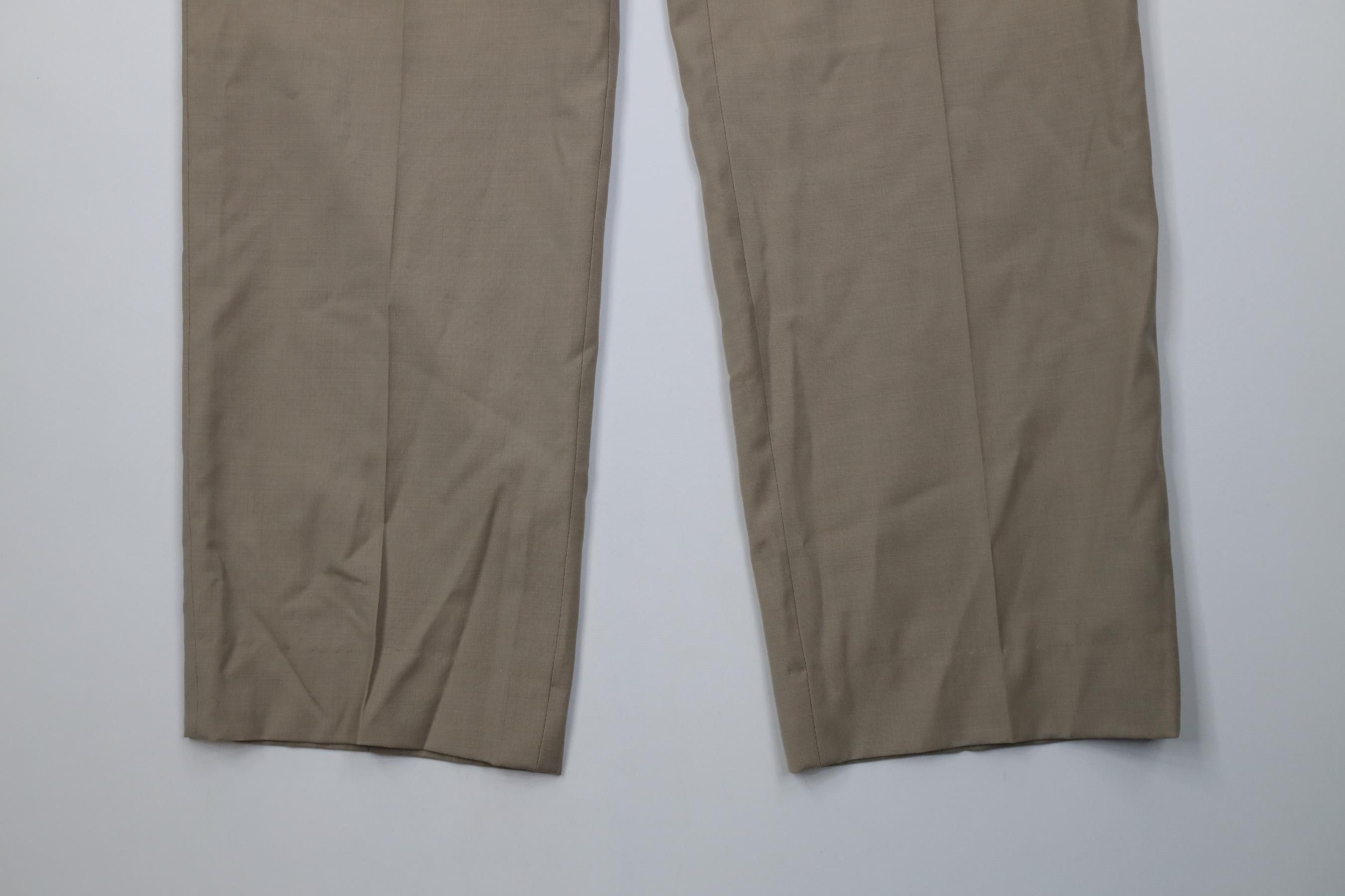 John Varvatos John Varvatos USA Wool Blend Knit Wide Leg Chino Pants Beige Size US 38 / EU 54 - 4 Thumbnail