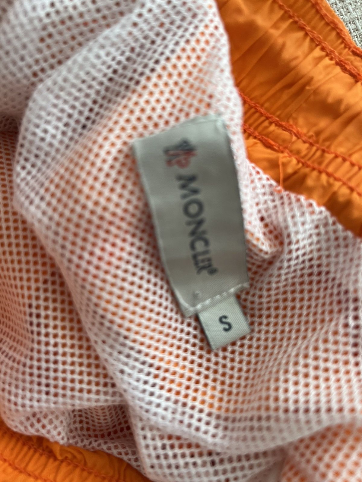 Moncler Moncler Logo Patch Swim Shorts - Bright Orange Size US 30 / EU 46 - 6 Thumbnail