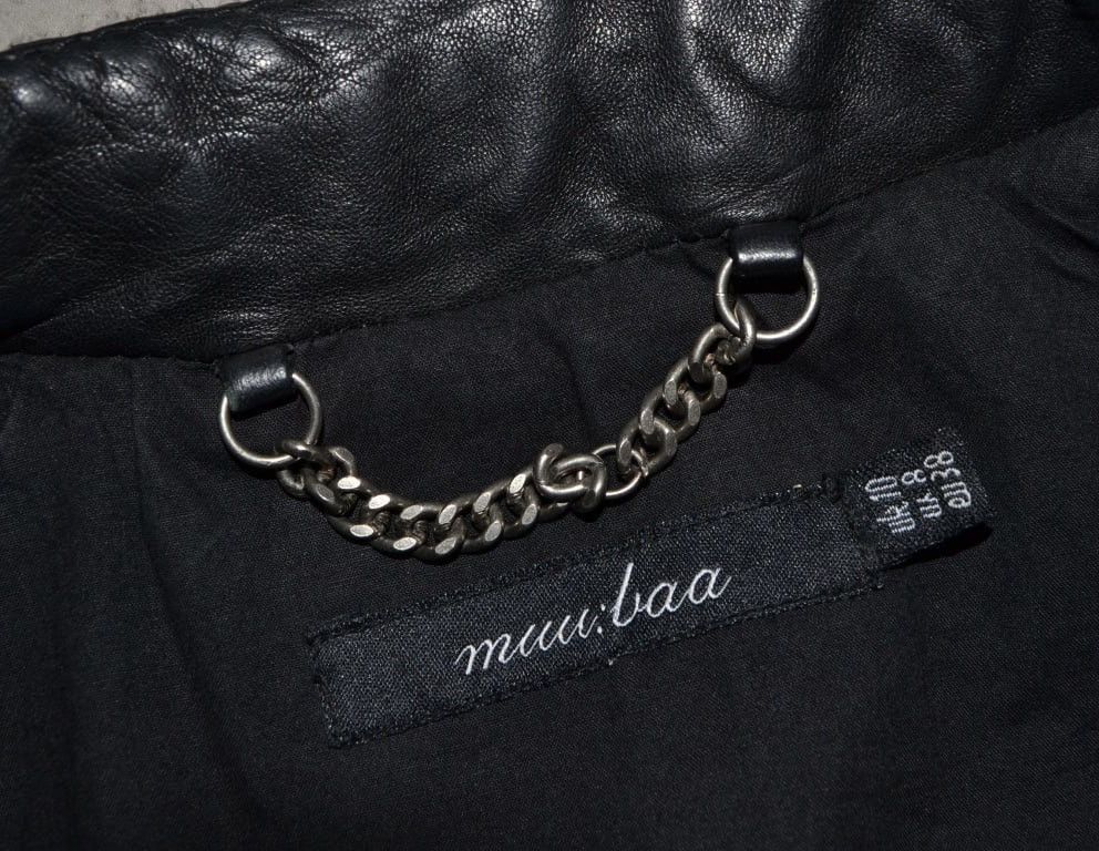 Muubaa Muubaa Lamb Leather Biker Jacket Women's Size UK 10 Black Size S / US 4 / IT 40 - 9 Thumbnail