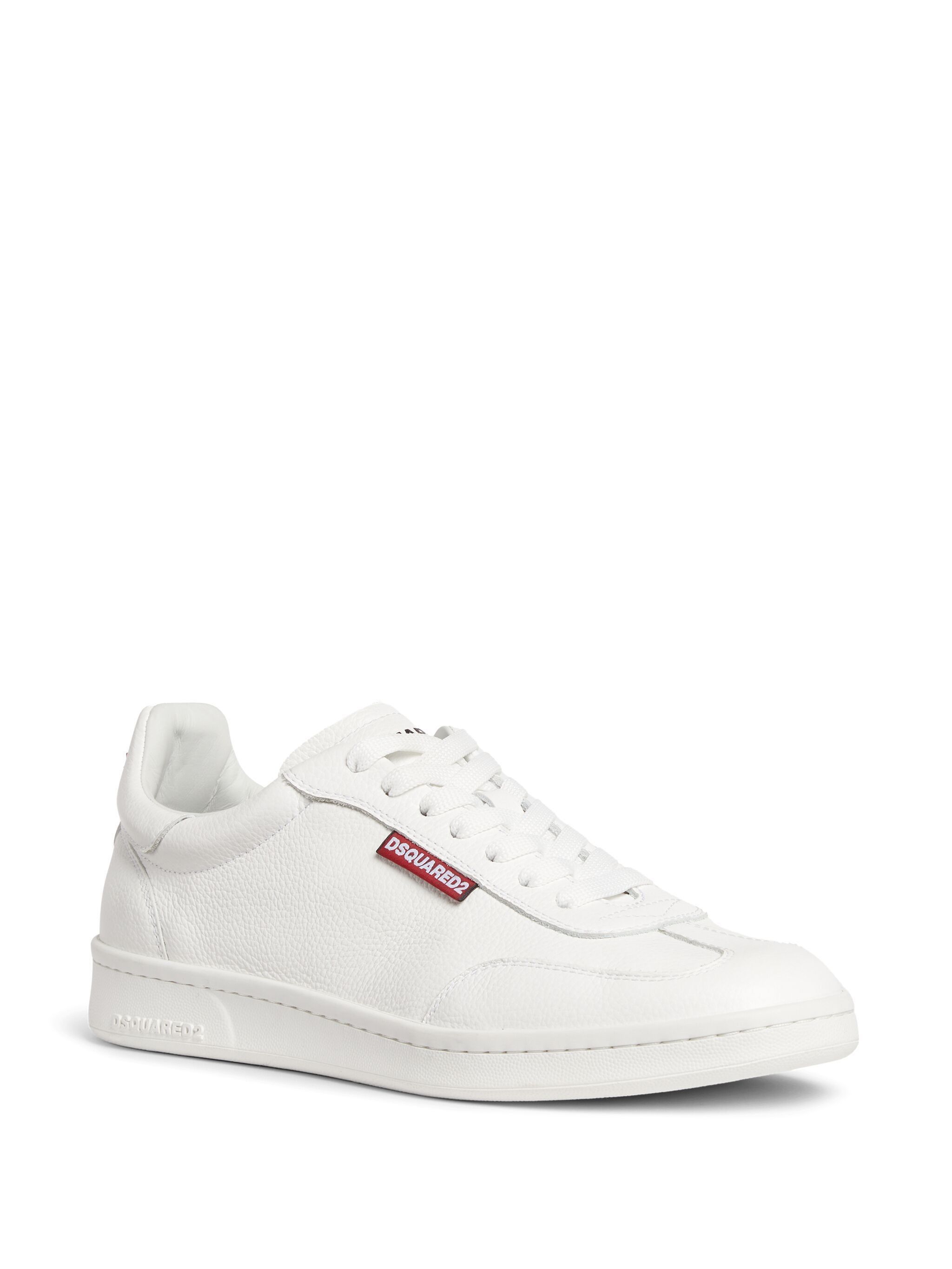 Dsquared2 o1s22i1n1124 Leather Deer Print Boxer Sneakers in White Size US 7 / EU 40 - 2 Thumbnail
