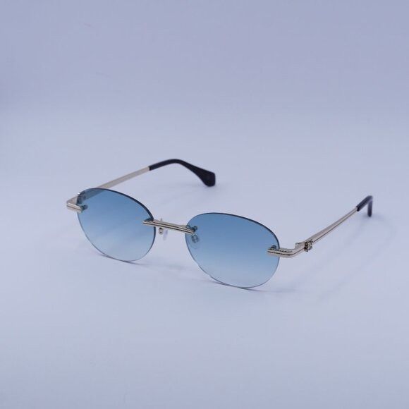 Palm Angels Palm Angels PERI10H CRYSTAL 7644 Sunglasses Gold Oval Frame Size ONE SIZE - 1 Thumbnail