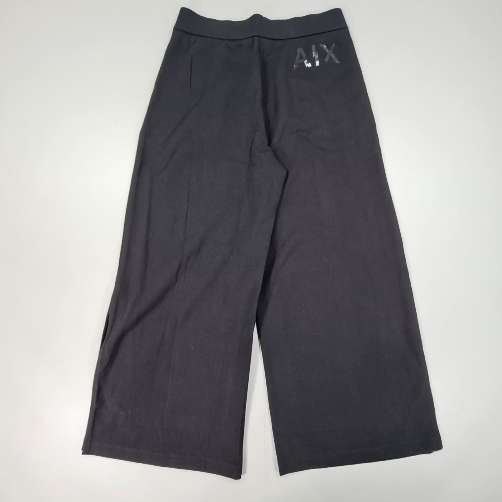 Armani Exchange Armani Exchange Womens Sweatpants Black Small Wide Leg Side Slit Baggy Pants Size 28" / US 6 / IT 42 - 7 Thumbnail