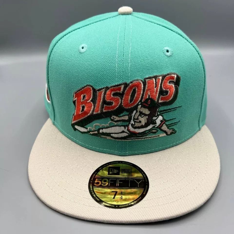 New Era Buffalo Bisons Hat Men 7 1/4 59Fifty New Era MiLB Fitted Cap Size ONE SIZE - 2 Thumbnail