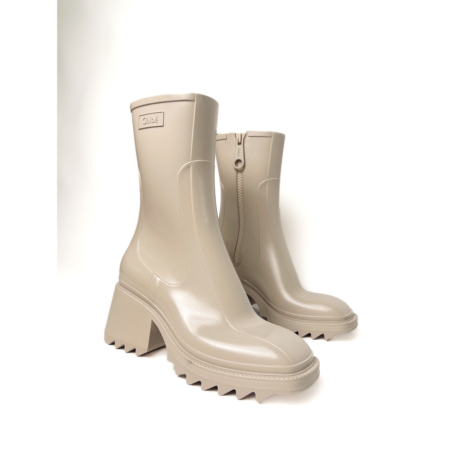 Chloe Grey Rubber Boots Size US 8.5 / IT 38.5 - 3 Thumbnail