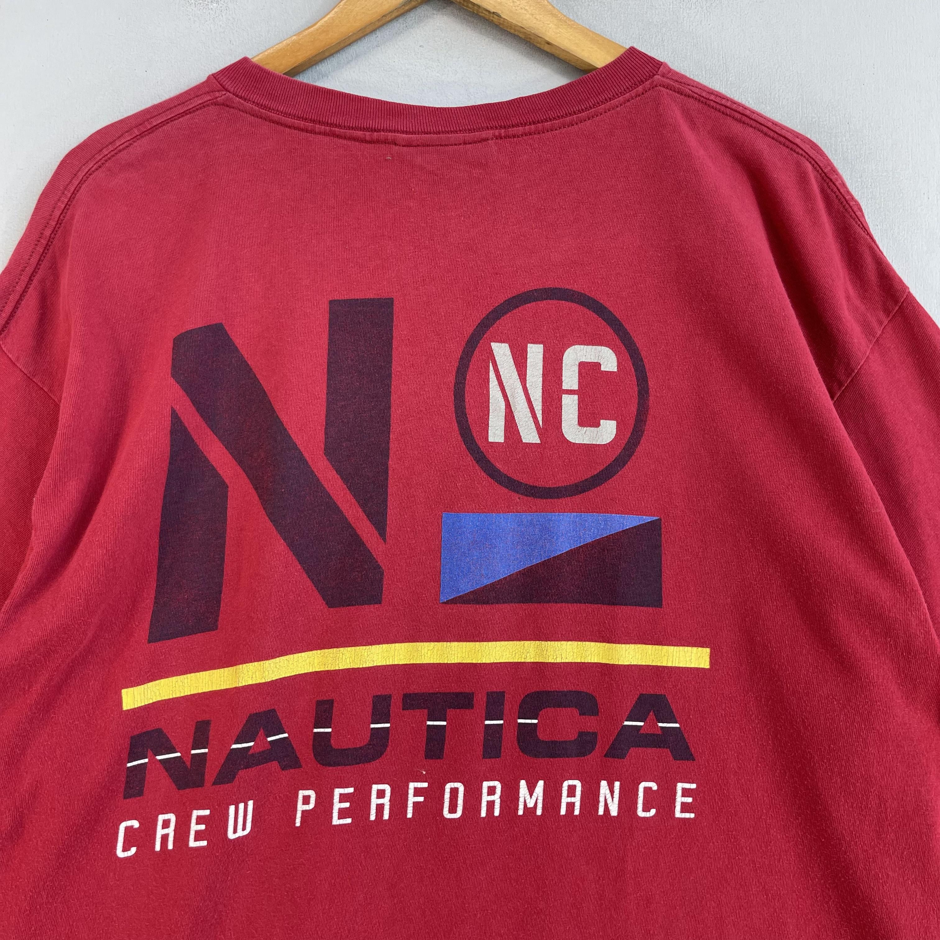 Nautica × Vintage Vintage 90s NAUTICA Sailing Gear Big Logo Printed Tshirt Size US L / EU 52-54 / 3 - 2 Thumbnail