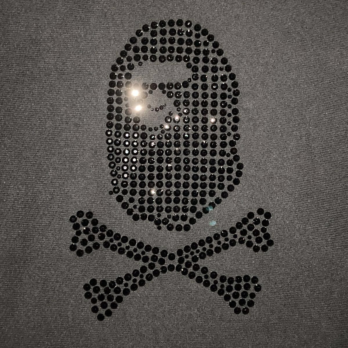 Bape × Champion × Swarovski BAPE × CHAMPION Black Swarovski Pullover Hoodie skull APE Size US M / EU 48-50 / 2 - 3 Thumbnail