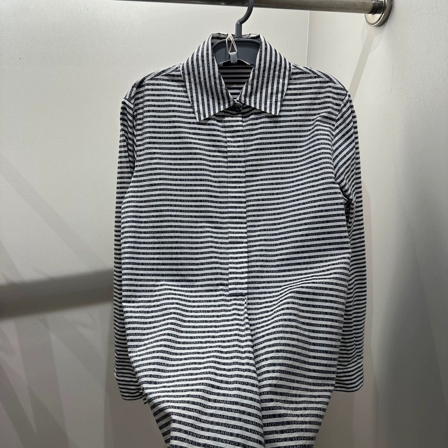 Chanel Chanel mar165 striped slogan long-sleeve shirt 34 Size XS / US 0-2 / IT 36-38 - 6 Thumbnail