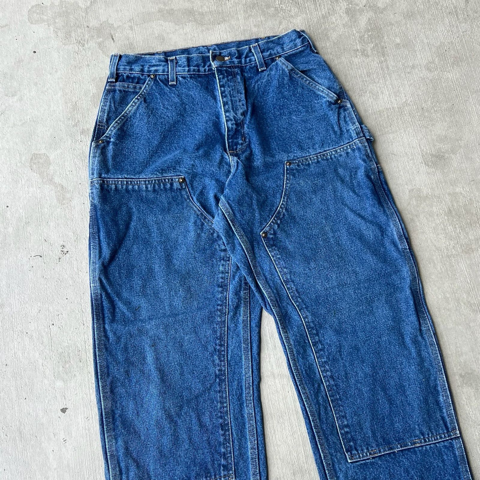 Carhartt × Vintage Carhartt denim blue jean double knee work carpenter pants Size US 30 / EU 46 - 2 Thumbnail