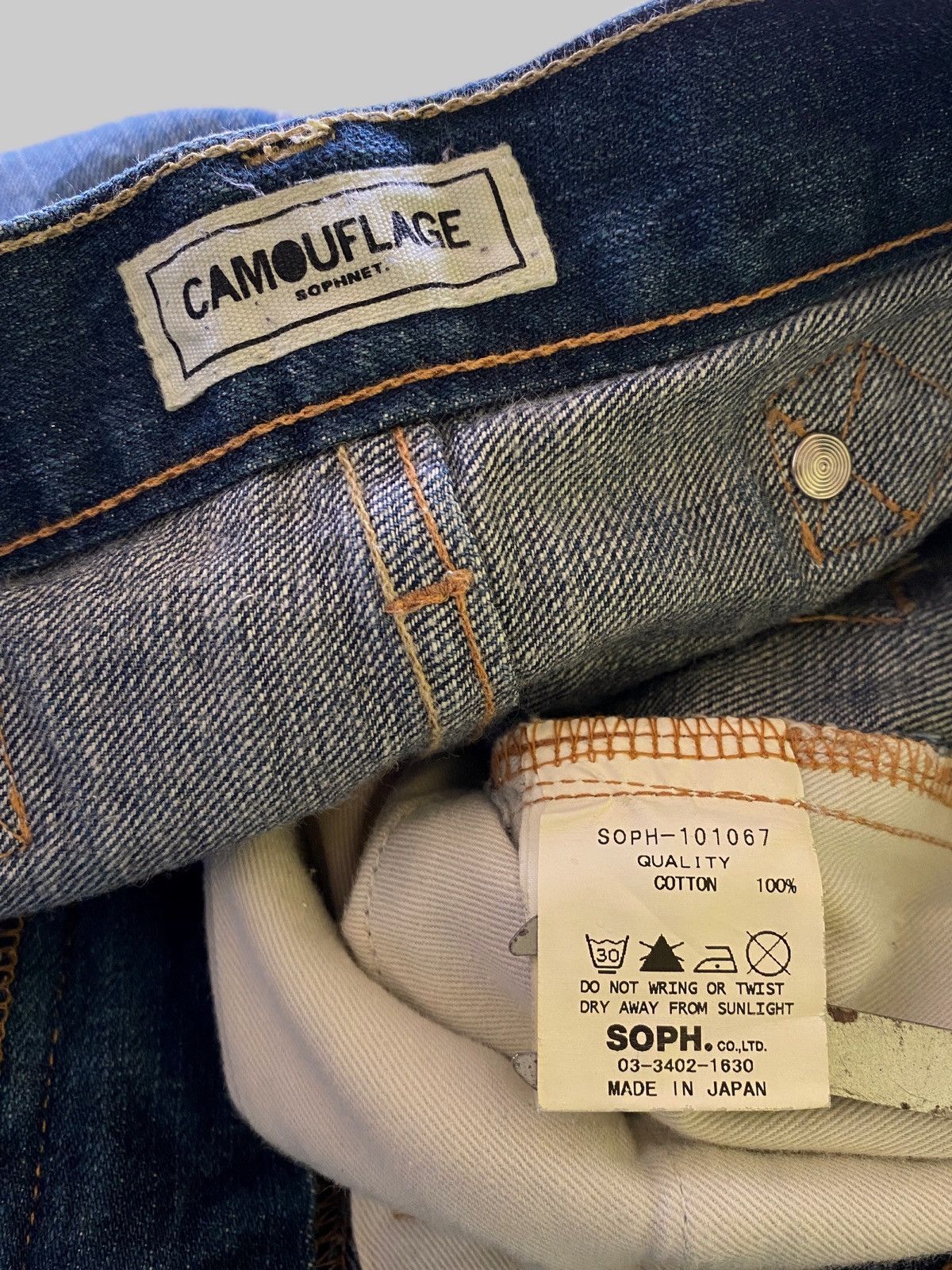 Sophnet. Vintage Sophnet “Camouflage” Distressed Jeans Size US 32 / EU 48 - 3 Thumbnail