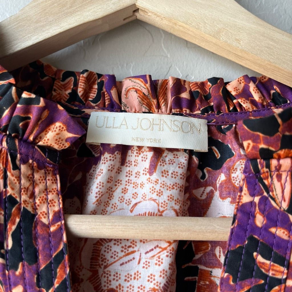 Ulla Johnson Ulla Johnson Blouse Imari Floral Print Puff Sleeve Top Multi Size XS / US 0-2 / IT 36-38 - 5 Thumbnail