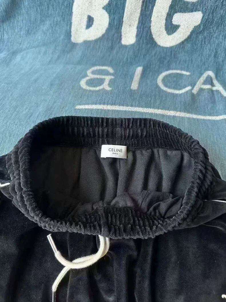 Celine Celine Black Velvet Long Pants Size S Size US 26 / EU 42 - 3 Thumbnail