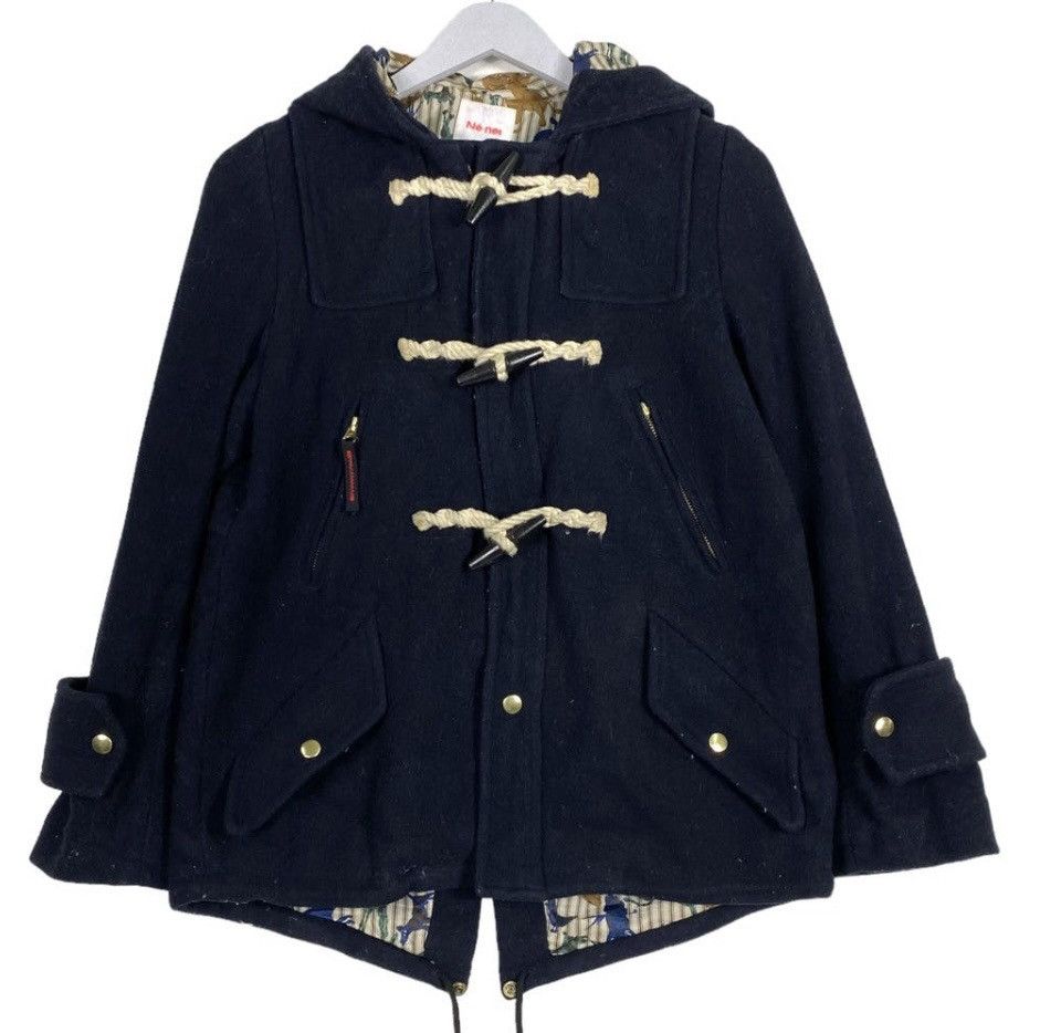 Issey Miyake × Ne-Net 💥NENET DUFFLE WOOL PRINTED LINEN ISSEY MIYAKE JACKET Size US M / EU 48-50 / 2 - 2 Thumbnail