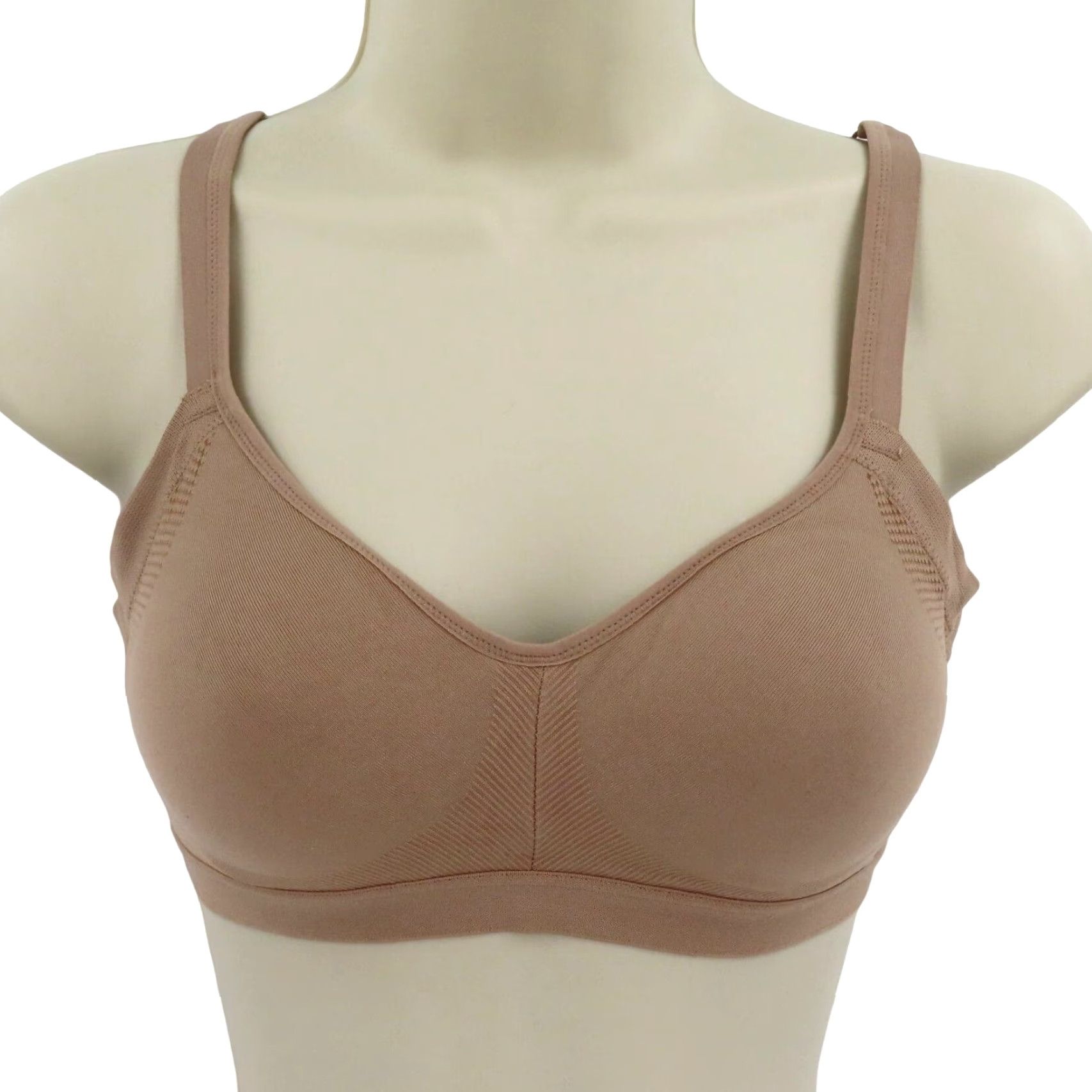Vintage Warners Womens Bra Blissful Benefits Solid Beige Wireless Lined Padded S Beige Women’s Small T-Shirt Bra Size ONE SIZE - 2 Thumbnail