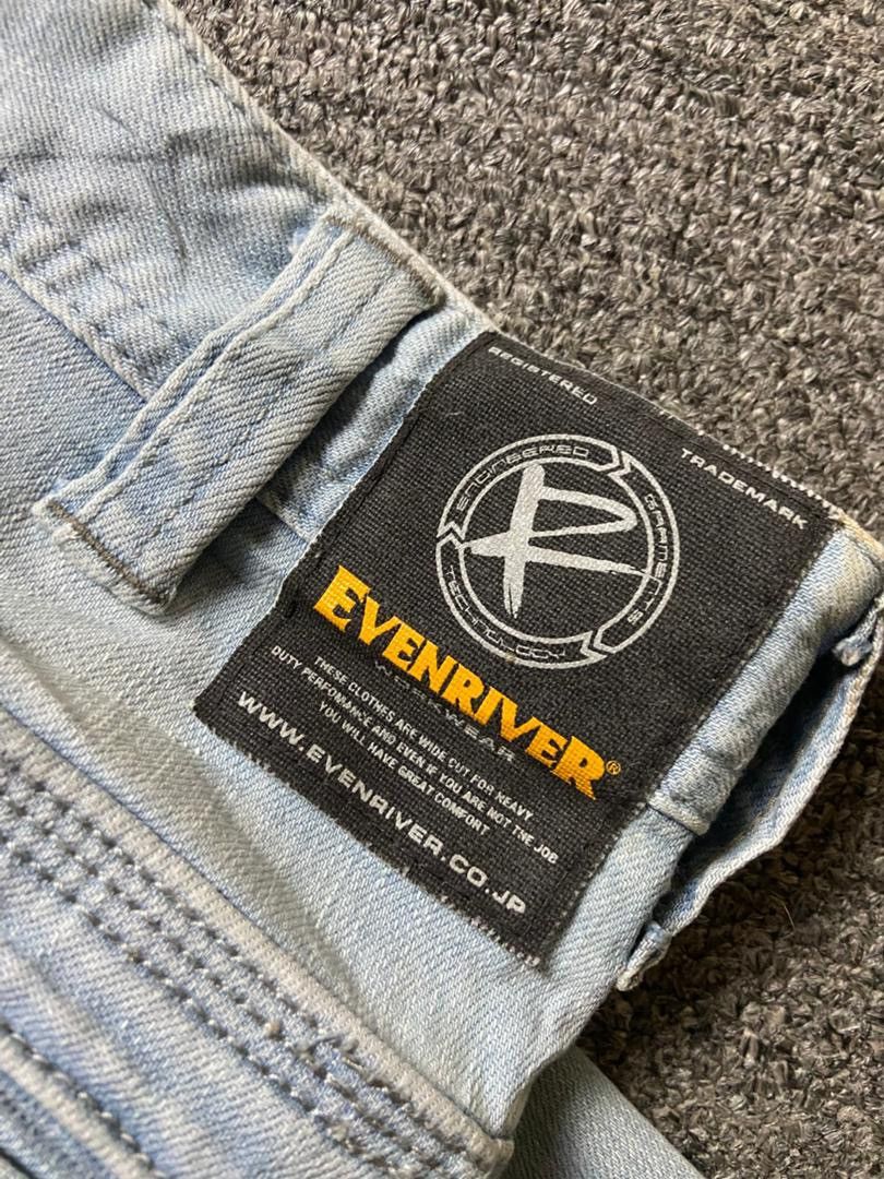 Japanese Brand Evenriver Brand Cargo Jeans with Asymmetrical Seam (175) Size US 32 / EU 48 - 3 Thumbnail
