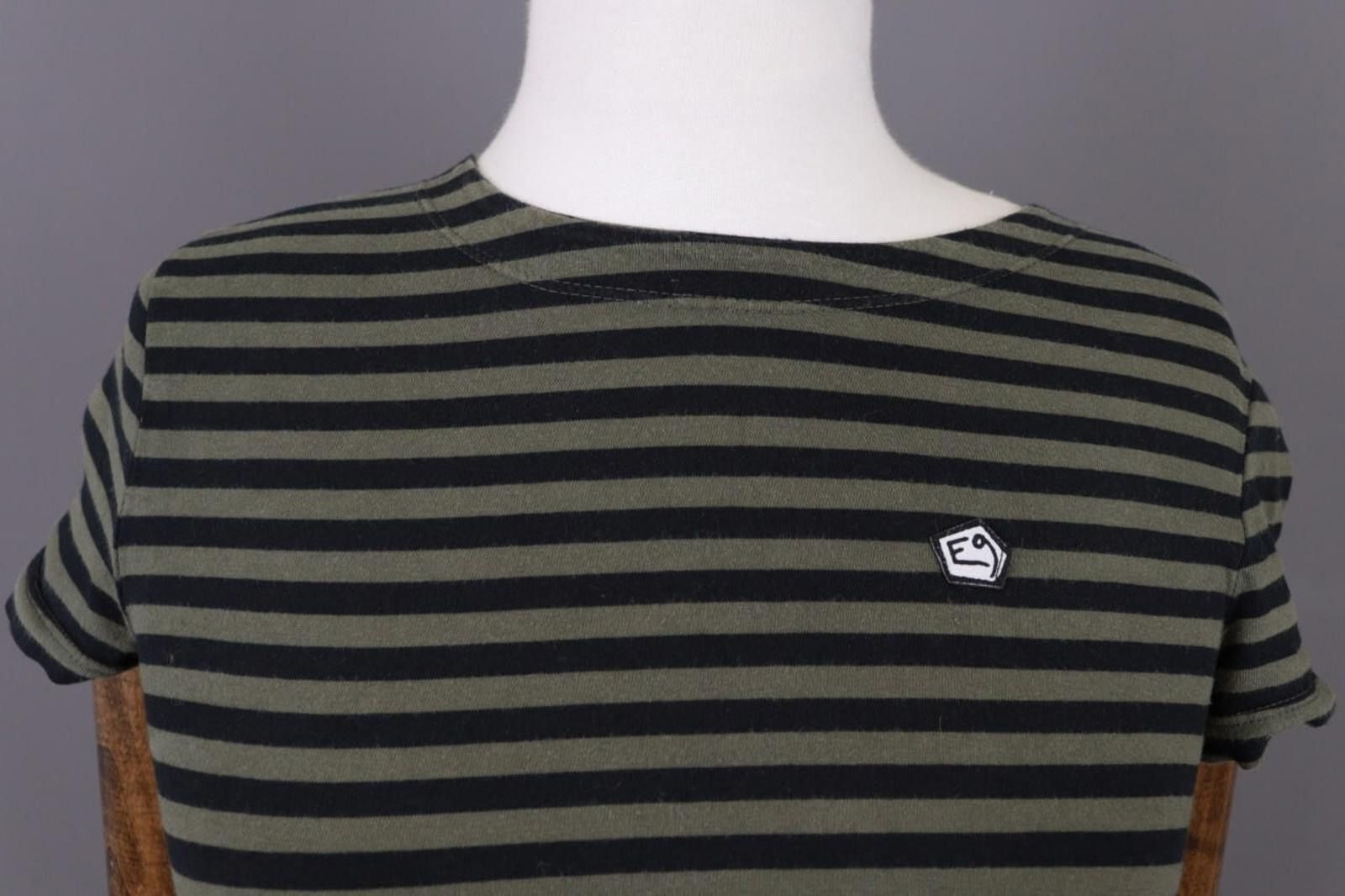 Designer E9 Khaki Striped Short Sleeve Outdoor Climbing Shirt Size M Size M / US 6-8 / IT 42-44 - 7 Thumbnail