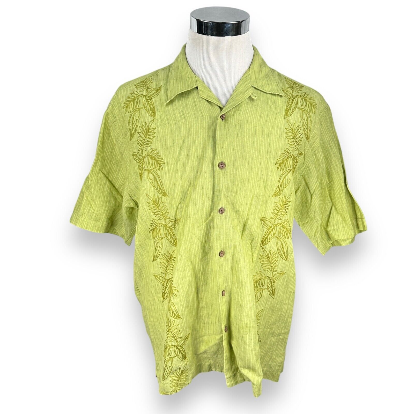 Tommy Bahama Tommy Bahama Shirts Men Large Green Floral Short Sleeve Size US L / EU 52-54 / 3 - 1 Thumbnail