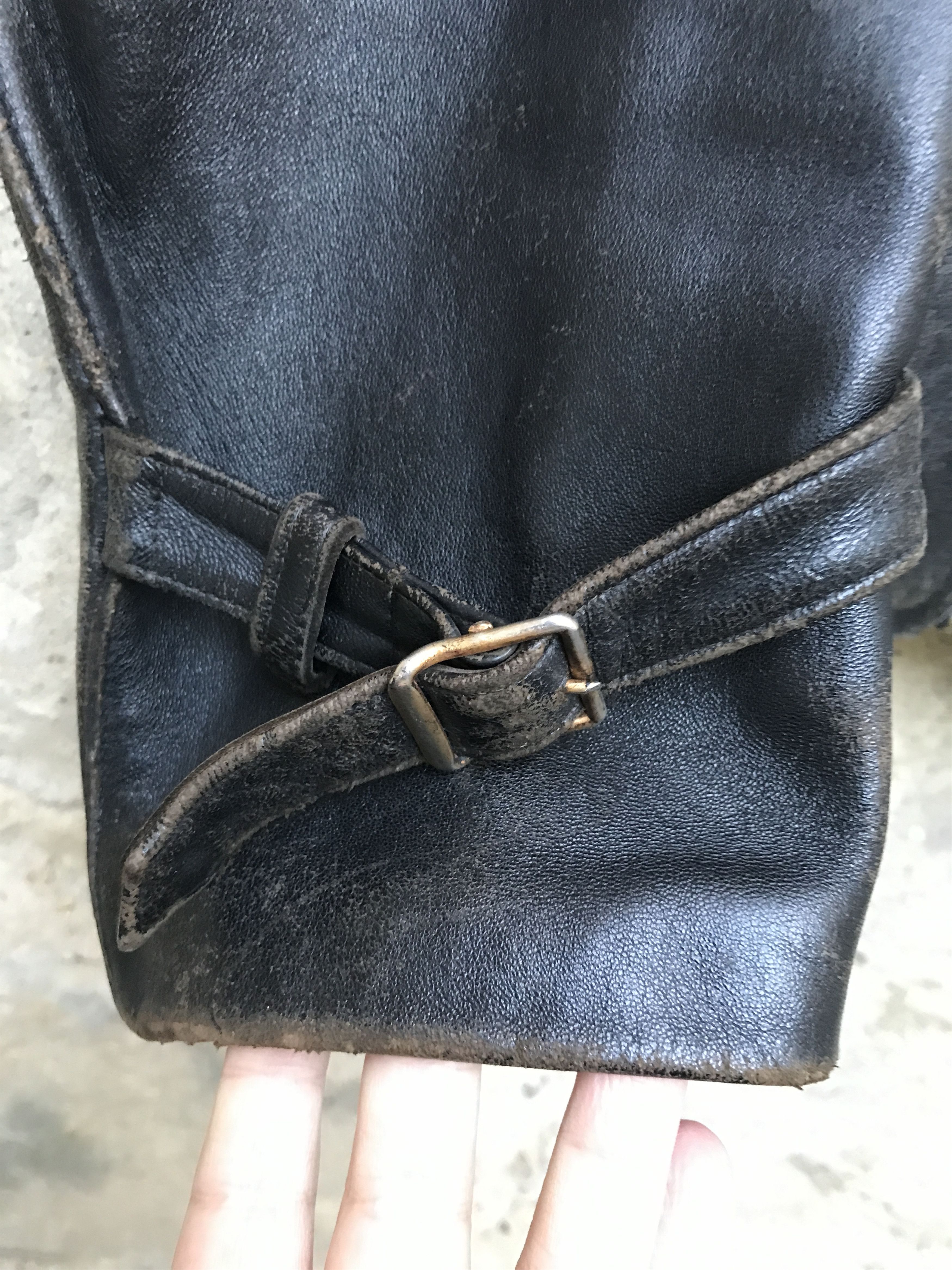 Vintage Rare Vintage 60s French Motorcycle Leather Biker Jacket Size US XL / EU 56 / 4 - 5 Thumbnail