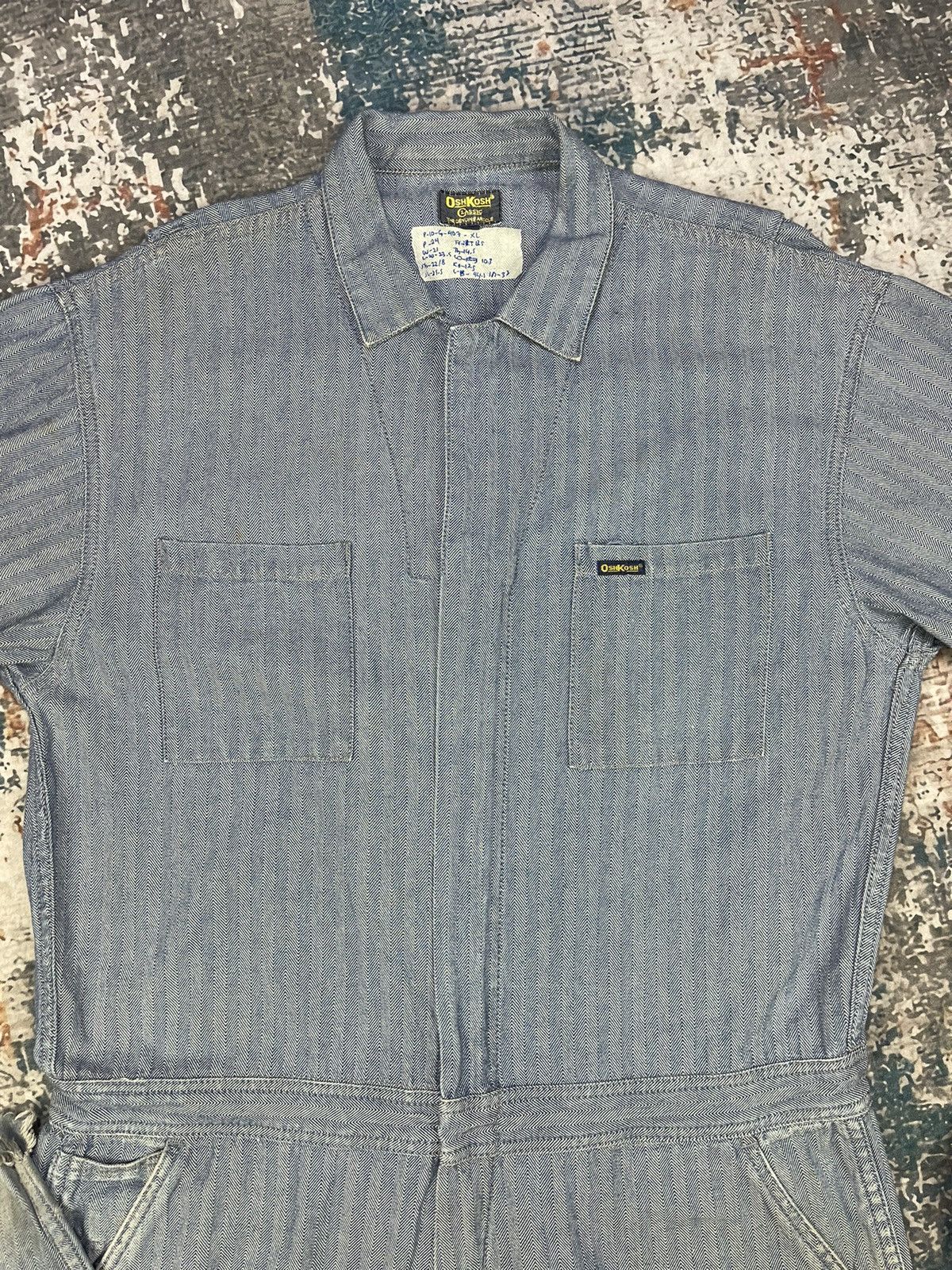 Oshkosh OSHKOSH Classic Harringbone Denim Coveralls Size US 40 / EU 56 - 2 Thumbnail