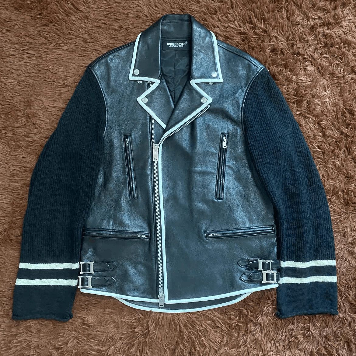 Undercover Sz 2 Undercover 18SS Spirtualnoise Leather Jacket-2508 Size US M / EU 48-50 / 2 - 2 Thumbnail
