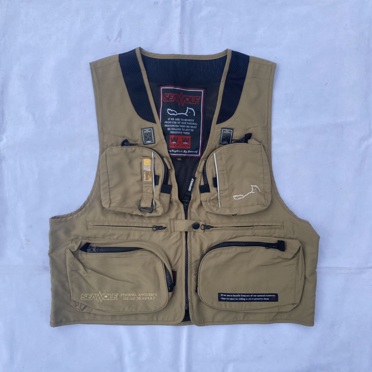Hunter × Japanese Brand × Vintage SeaWolf Hunters Fishing Angler’s Gear Multi Pocket Vest Size US XXL / EU 58 / 5 - 2 Thumbnail