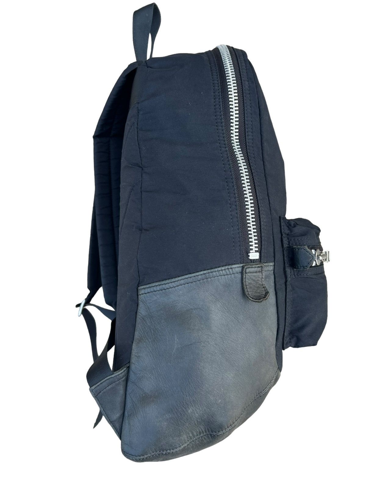Leather Vintage Lounge Lizard Patina Leather Nylon Backpack Bag Size ONE SIZE - 11 Thumbnail