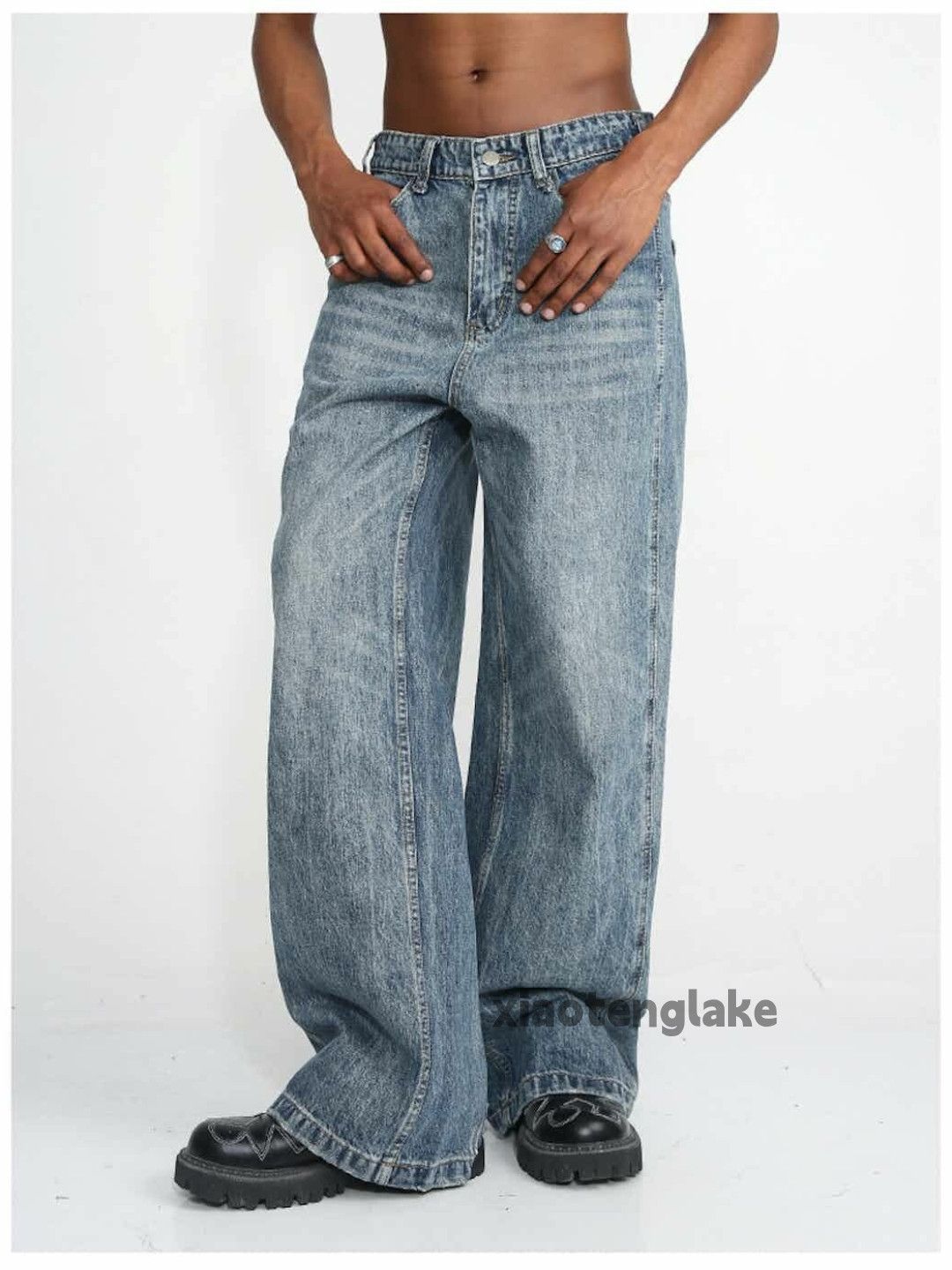 Jean × Vintage washed faded y2k skate hiphop damaged jeans Size US 30 / EU 46 - 5 Thumbnail