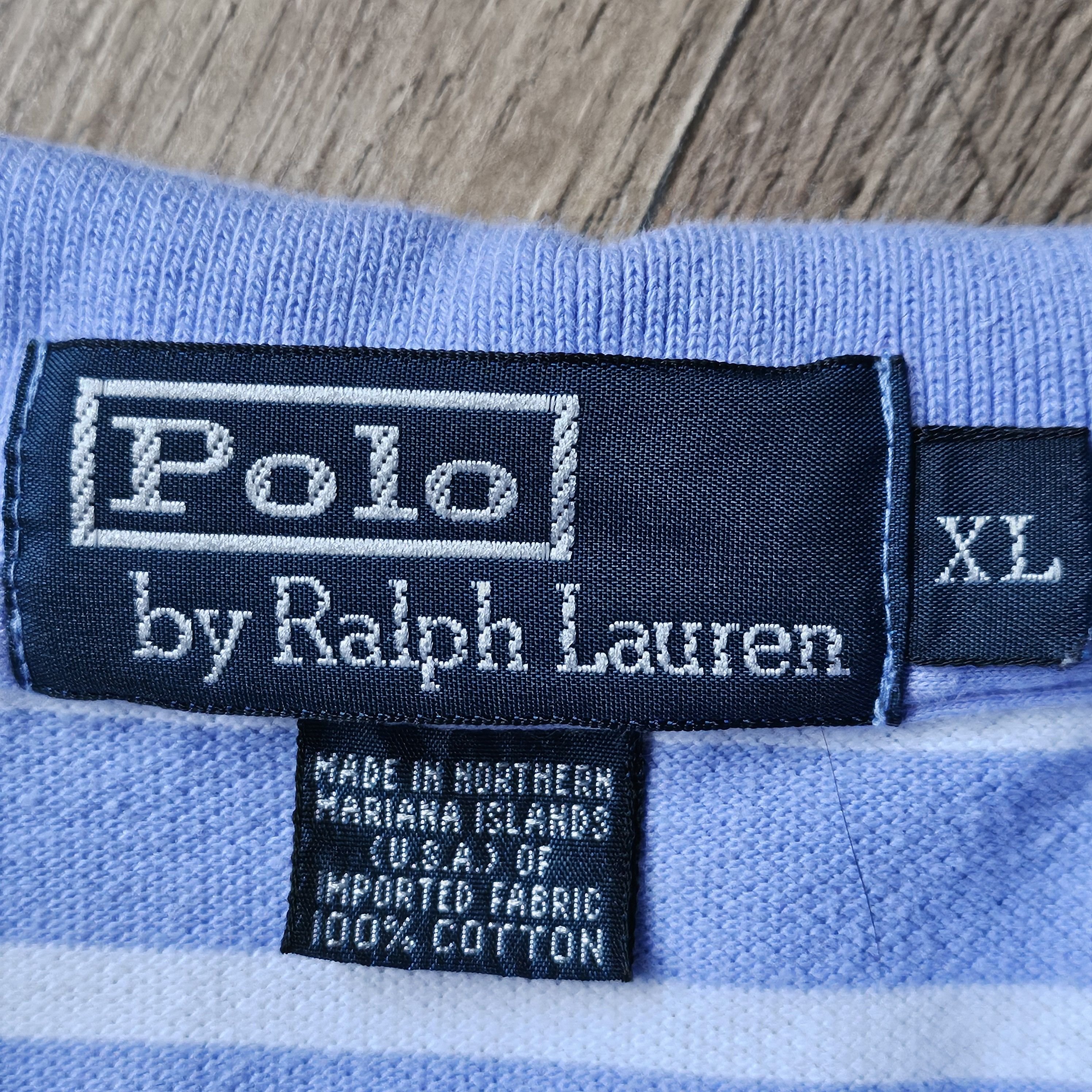 Polo Ralph Lauren × Vintage Vintage 90s Polo Ralph Lauren striped polo shirt, USA Made Size US XL / EU 56 / 4 - 5 Thumbnail