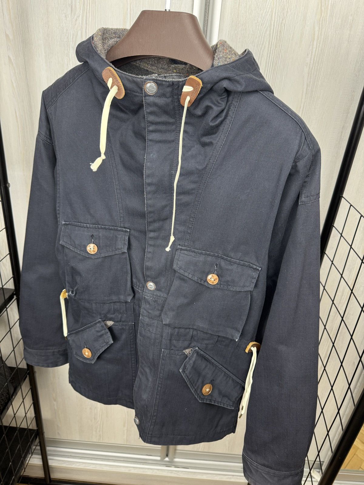 Garbstore Garbstore Hooded Mountain navy blue cotton parka jacket Size US S / EU 44-46 / 1 - 5 Thumbnail