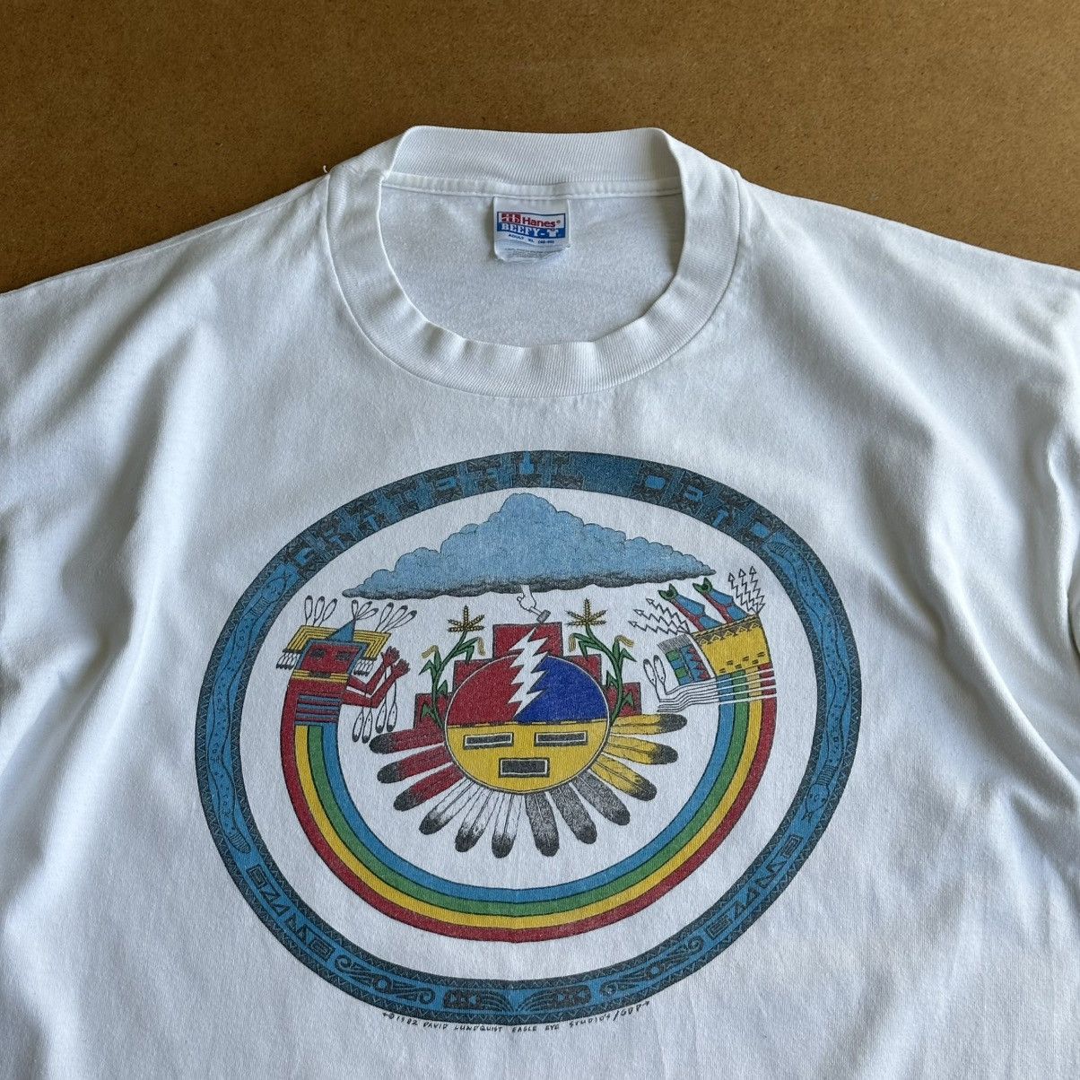 Grateful Dead Rare Vintage 1982 Grateful Dead David Lundquist Eagle Tee Size US XL / EU 56 / 4 - 2 Thumbnail